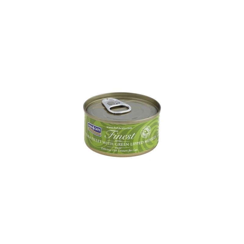 FISH4CATS UMIDO GATTO TONNO E COZZE NEOZELANDESI TUNA WITH LIPPED 70 GR