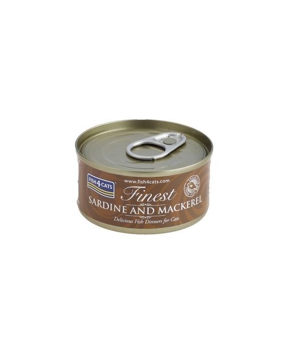 FISH4CATS FILETTI DI SARDINE CON SGOMBRO GATTO 70G