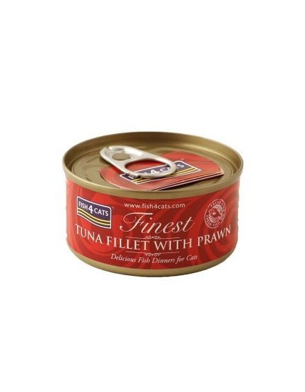 FISH4CATS FILETTI DI TONNO E GAMBERI GATTO 70G