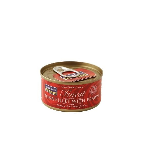 FISH4CATS FILETTI DI TONNO E GAMBERI GATTO 70G