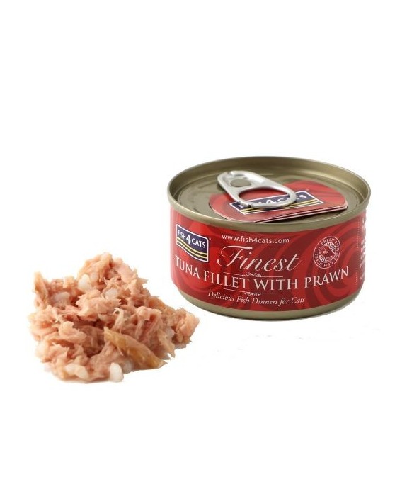 FISH4CATS FILETTI DI TONNO E GAMBERI GATTO 70G