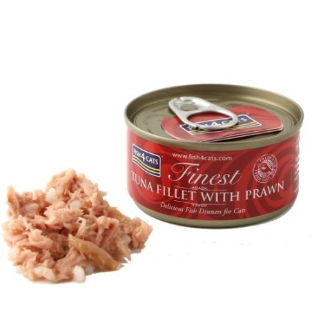 FISH4CATS FILETTI DI TONNO E GAMBERI GATTO 70G