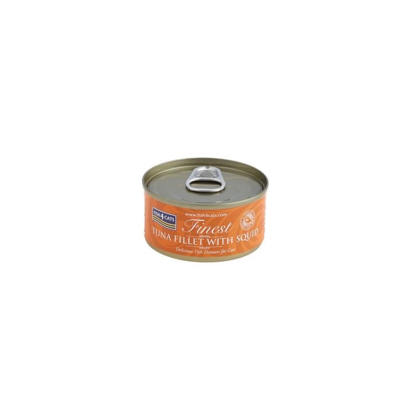 FISH4CATS UMIDO GATTO TONNO E CALAMARI TUNA WITH SQUID 70 GR