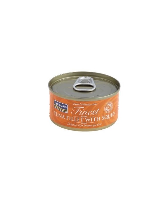 FISH4CATS UMIDO GATTO TONNO E CALAMARI TUNA WITH SQUID 70 GR