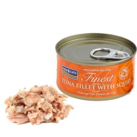 FISH4CATS UMIDO GATTO TONNO E CALAMARI TUNA WITH SQUID 70 GR