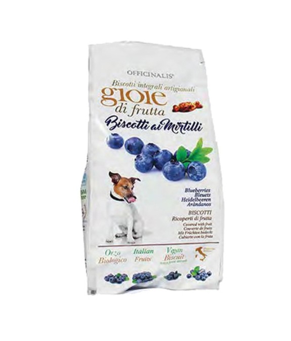 GIOIE DI FRUTTA BISCOTTI DALLA GRANA NATURALI PER CANI CON MIRTILLO 400 gr