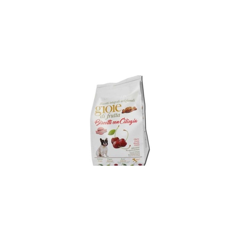 GIOIE DI FRUTTA BISCOTTI DALLA GRANA NATURALI PER CANI CON CILIEGIA 400 gr LOW GLUTEN