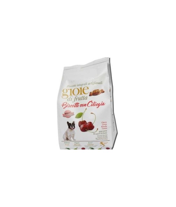 GIOIE DI FRUTTA BISCOTTI DALLA GRANA NATURALI PER CANI CON CILIEGIA 400 gr LOW GLUTEN