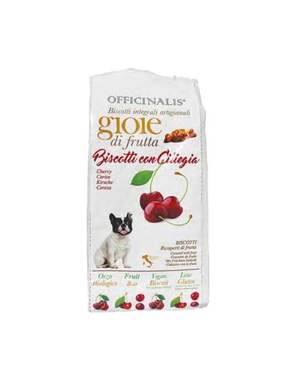 GIOIE DI FRUTTA BISCOTTI DALLA GRANA NATURALI PER CANI CON CILIEGIA 400 gr LOW GLUTEN