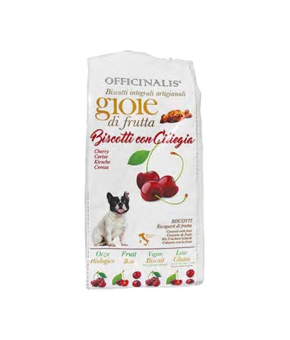 GIOIE DI FRUTTA BISCOTTI DALLA GRANA NATURALI PER CANI CON CILIEGIA 400 gr LOW GLUTEN