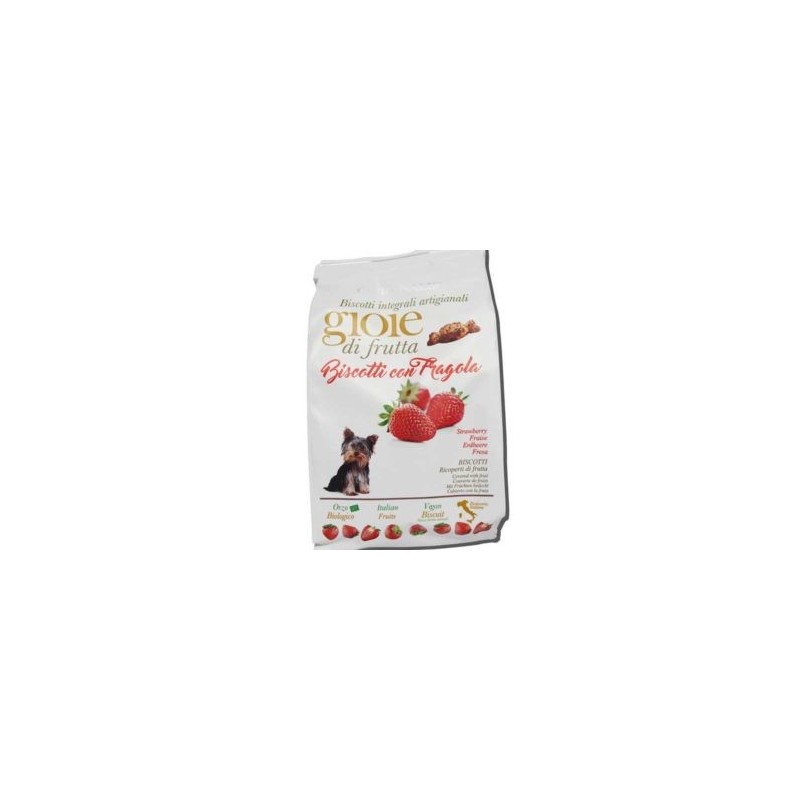 GIOIE DI FRUTTA BISCOTTI DALLA GRANA NATURALI PER CANI CON FRAGOLA 400 gr