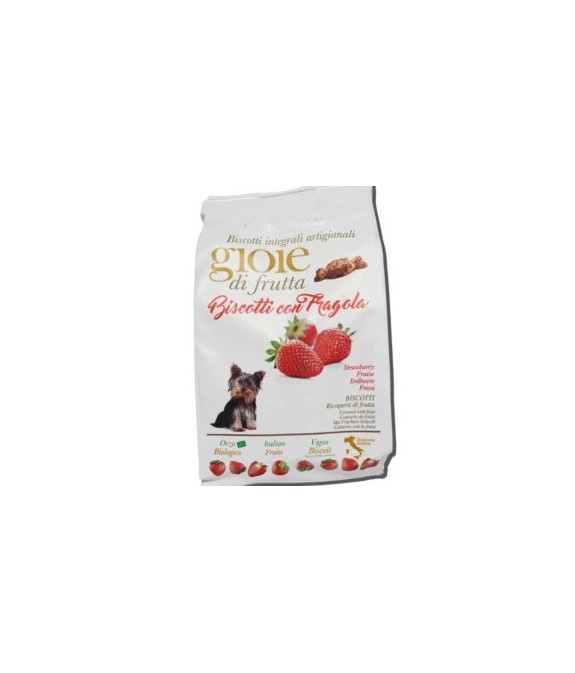 GIOIE DI FRUTTA BISCOTTI DALLA GRANA NATURALI PER CANI CON FRAGOLA 400 gr