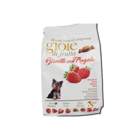 GIOIE DI FRUTTA BISCOTTI DALLA GRANA NATURALI PER CANI CON FRAGOLA 400 gr