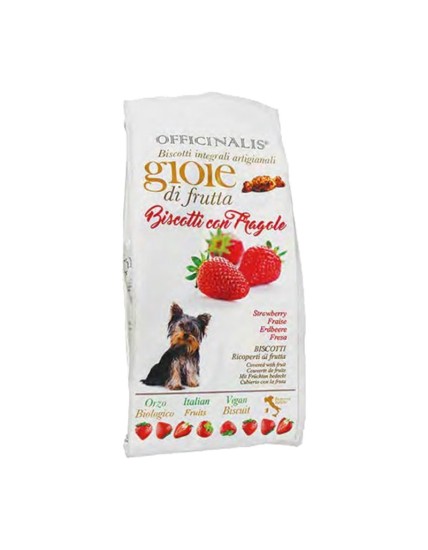 GIOIE DI FRUTTA BISCOTTI DALLA GRANA NATURALI PER CANI CON FRAGOLA 400 gr