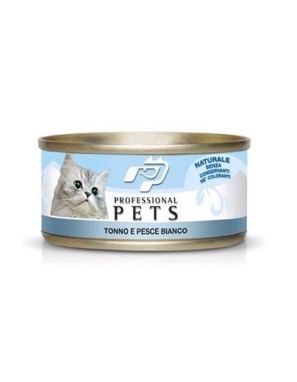 PROFESSIONAL PETS GATTO TONNO E PESCE BIANCO 70 GR