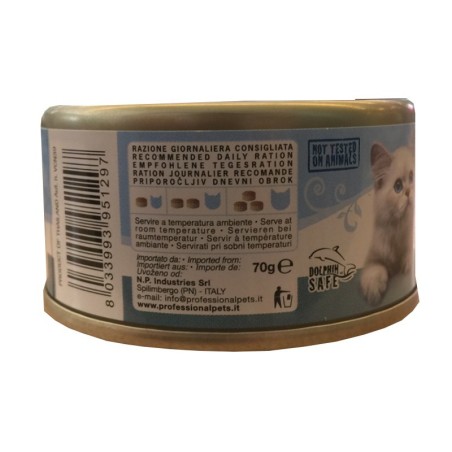 PROFESSIONAL PETS GATTO TONNO E PESCE BIANCO 70 GR