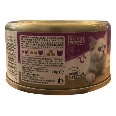 PROFESSIONAL PETS GATTO POLLO, TONNO E OLIVE 70 GR