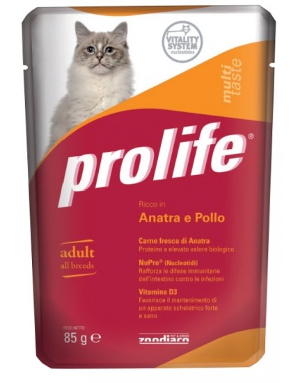 PROLIFE GATTO ANATRA E POLLO UMIDO 85G