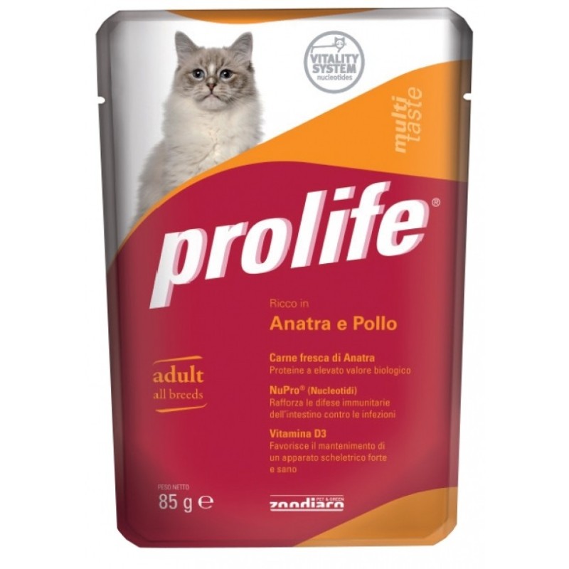 PROLIFE GATTO ANATRA E POLLO UMIDO 85G