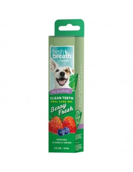 Tropiclean Clean Teeth Gel Berry Fresh 59 ml NEW