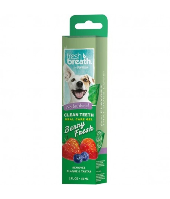 Tropiclean Clean Teeth Gel Berry Fresh 59 ml NEW