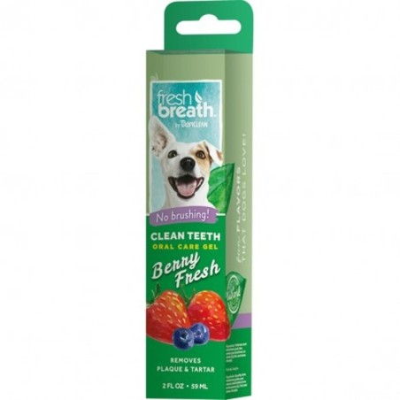 Tropiclean Clean Teeth Gel Berry Fresh 59 ml NEW