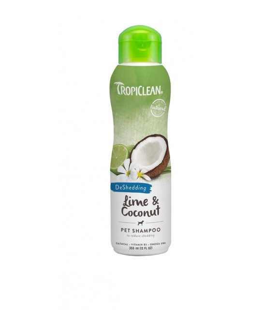 TROPICLEAN DESHEDDING SHAMPOO PER CANI LIME E COCONUT 355 ml