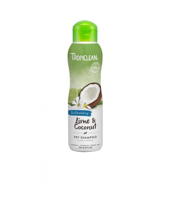 TROPICLEAN DESHEDDING SHAMPOO PER CANI LIME E COCONUT 355 ml