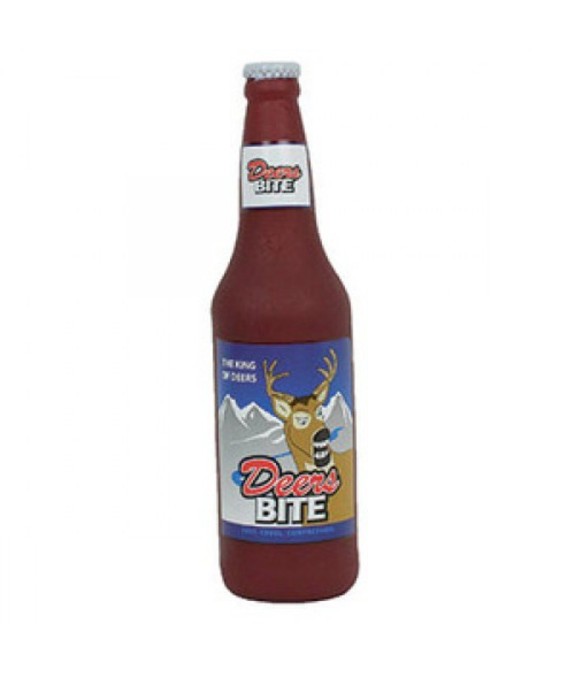 TUFFY SILLY SQUEAKER BEER BOTTLE DEERS BITE IN LATTICE