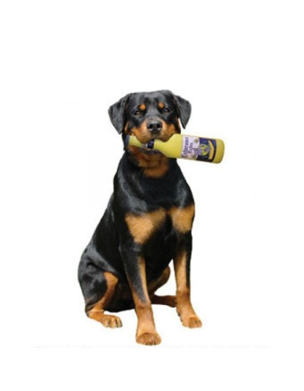 TUFFY SILLY SQUEAKER BEER BOTTLE DOS PERROS IN LATTICE