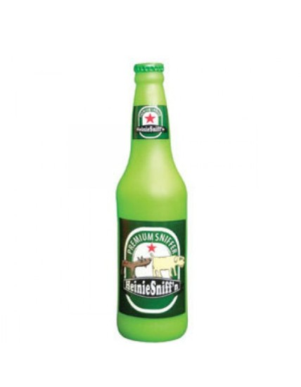 TUFFY SILLY SQUEAKER BEER BOTTLE HEINI SNIFF IN LATTICE