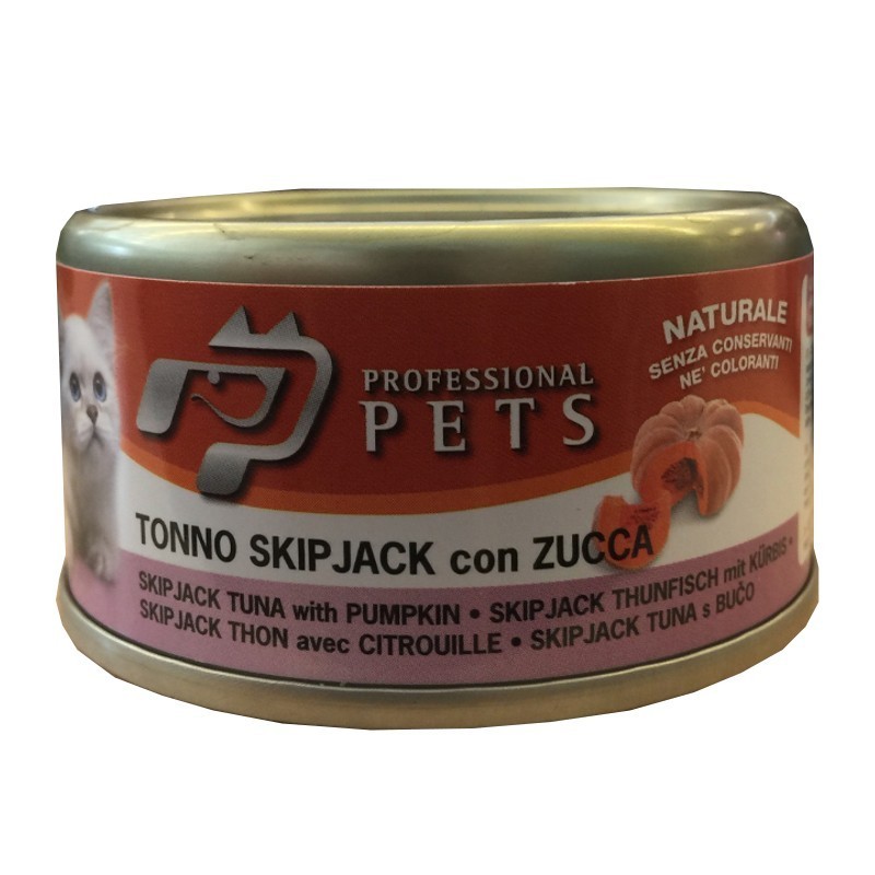 PROFESSIONAL PETS  GATTO TONNO SKIPJACK CON ZUCCA 70 GR