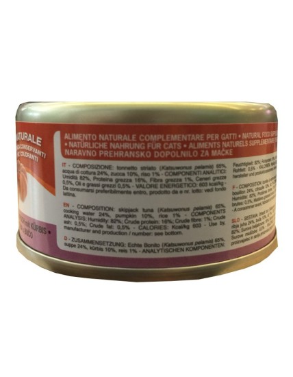 PROFESSIONAL PETS  GATTO TONNO SKIPJACK CON ZUCCA 70 GR