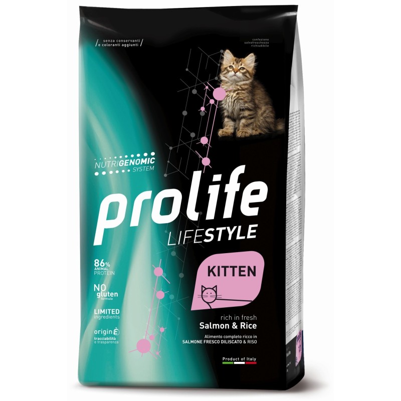 PROLIFE LIFESTYLE KITTEN SALMONE  E RISO 400 GR