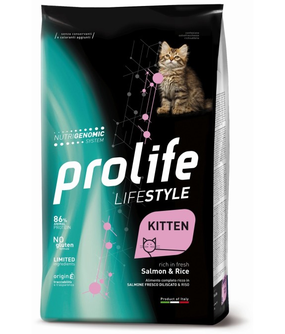 PROLIFE LIFESTYLE KITTEN SALMONE E RISO 400 GR