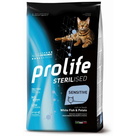 PROLIFE GATTO STERILISED ADULT PESCE BIANCO E PATATE 1.5KG