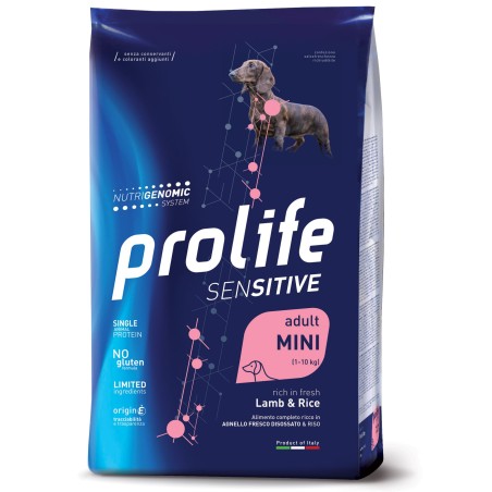 PROLIFE GRAINFREE SENSITIVE MINI AGNELLO E RISO 2 KG