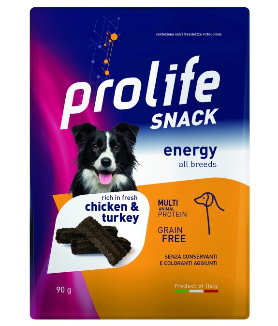 PROLIFE SNACK ENERGY POLLO E TACCHINO 90 GR