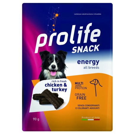 PROLIFE SNACK ENERGY POLLO E TACCHINO 90 GR