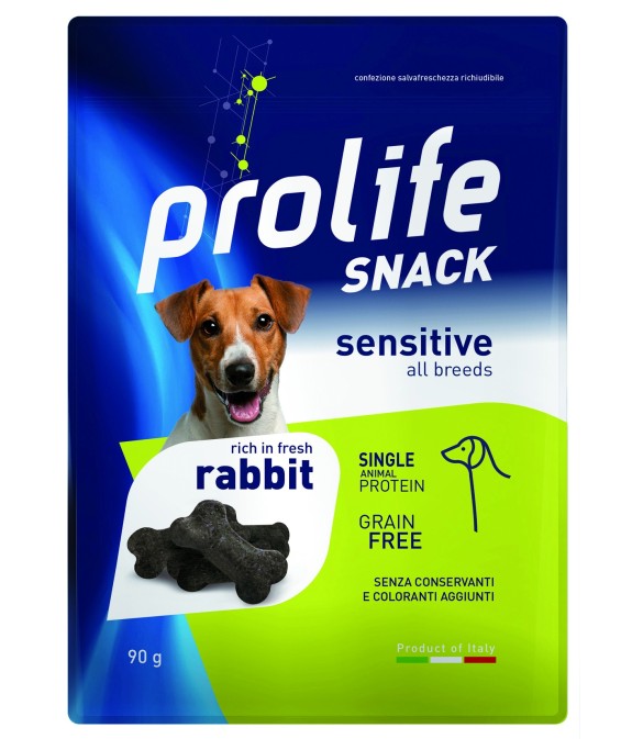 PROLIFE SNACK SENSITIVE GRAIN FREE CONIGLIO 90 GR