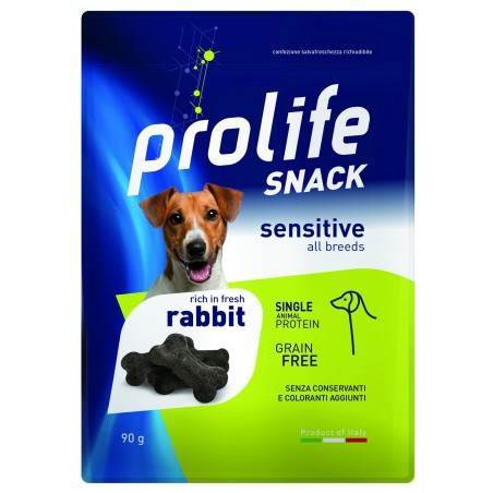 PROLIFE SNACK SENSITIVE GRAIN FREE CONIGLIO 90 GR