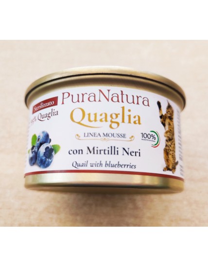 DALLA GRANA UMIDO GATTO MOUSSE QUAGLIA E MIRTILLI STERILIZZATI 85gr