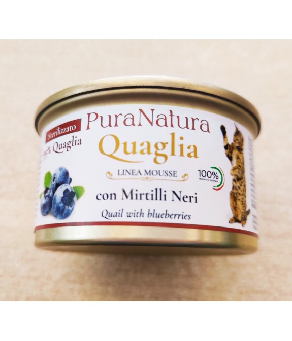 DALLA GRANA UMIDO GATTO MOUSSE QUAGLIA E MIRTILLI STERILIZZATI 85gr