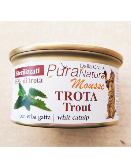 DALLA GRANA UMIDO GATTO MOUSSE TROTA STERILIZZATI 85gr