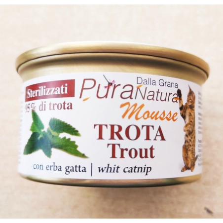 DALLA GRANA UMIDO GATTO MOUSSE TROTA STERILIZZATI 85gr