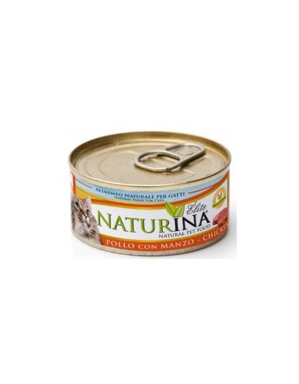 NATURINA ELITÉ GATTO POLLO CON MANZO 70 GR