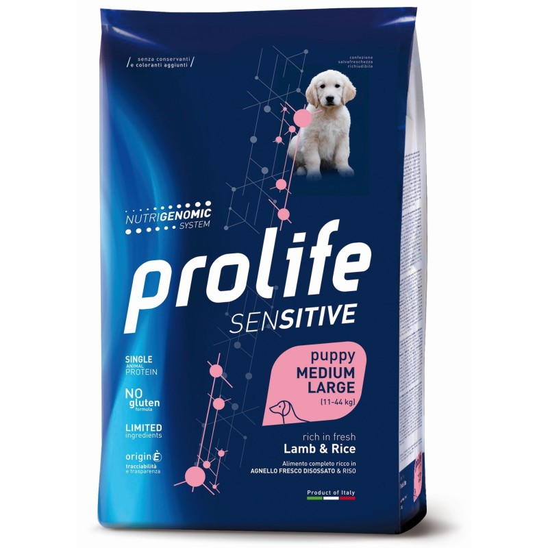 PROLIFE PUPPY AGNELLO  E RISO  10 KG