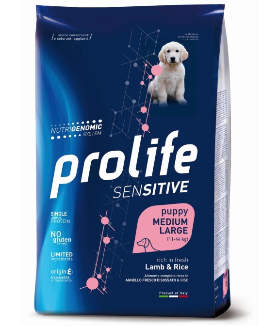 PROLIFE PUPPY AGNELLO  E RISO  10 KG