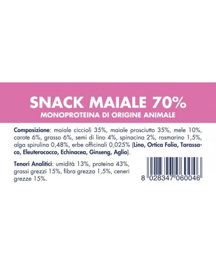 VET LINE SNACK AL MAIALE 80 GR