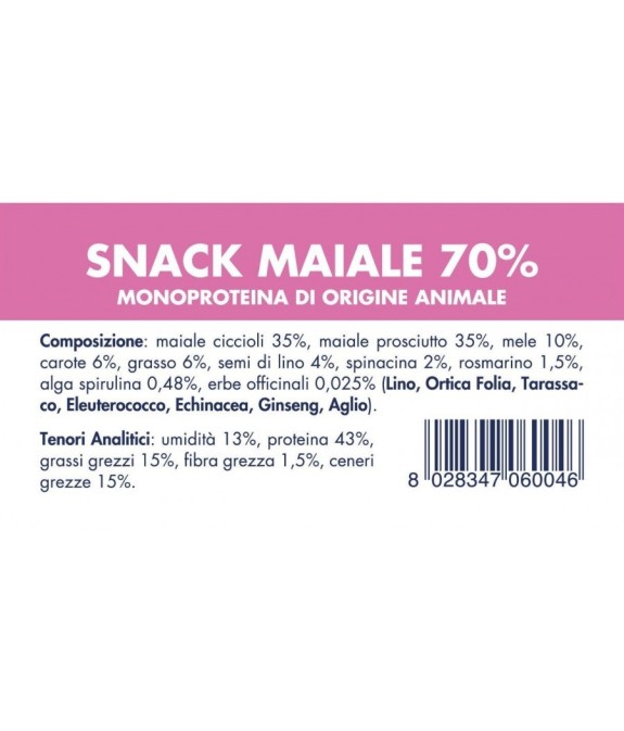 VET LINE SNACK AL MAIALE 80 GR